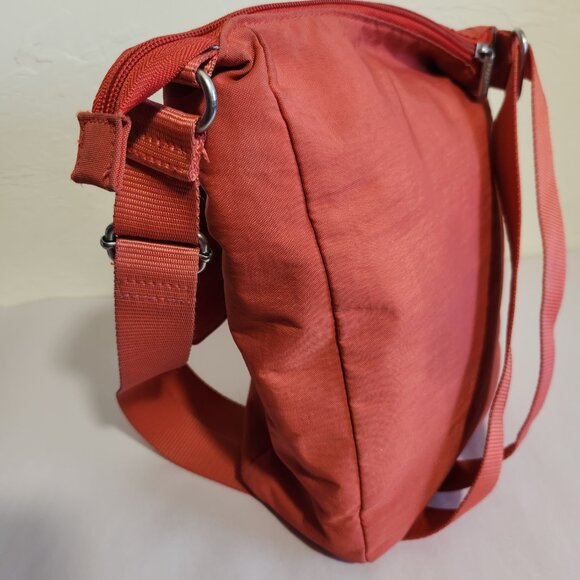 Baggallini Vibrant Melon Medium Size Multi Pocket Cross Body Bag 11X8X4 - Picture 5 of 16
